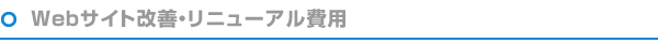 Webサイト改善・リニューアル費用